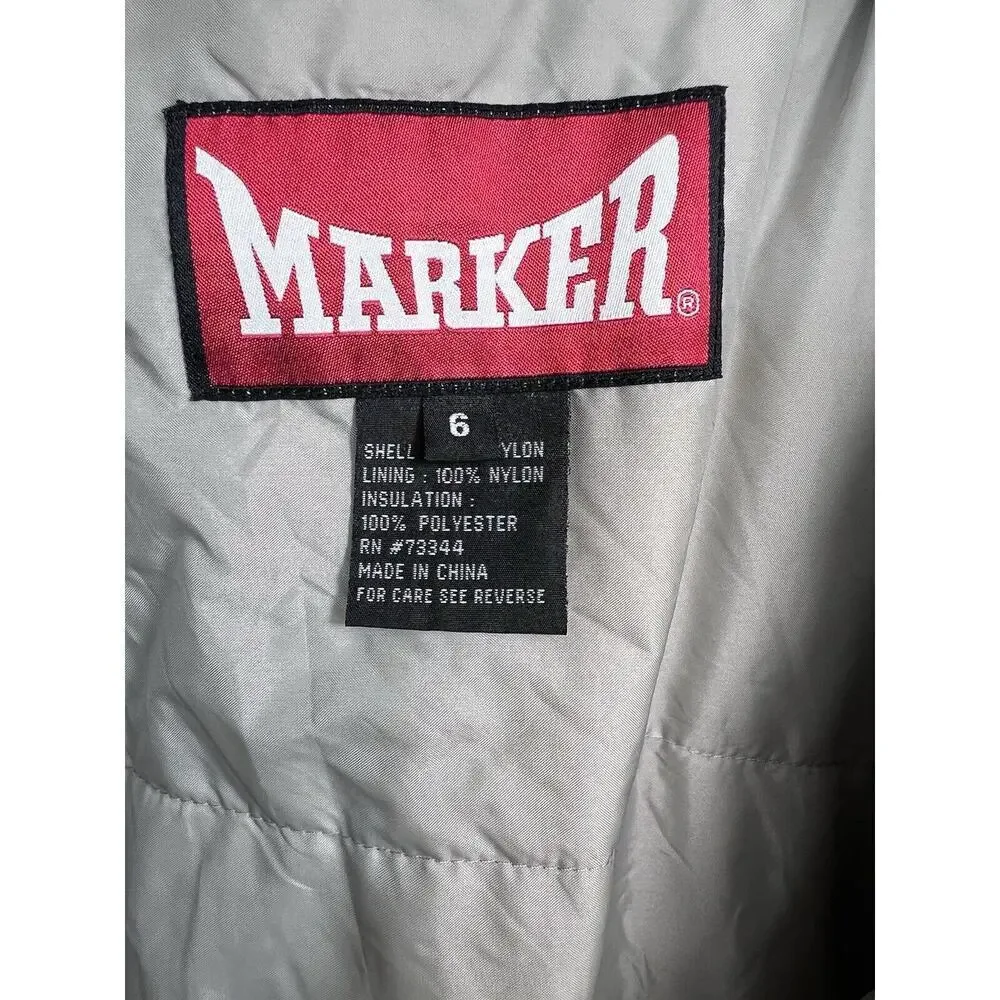 Marker Ski/Snowboard Insulated 2 In 1 Jacket Coat Yellow Gray Youth Size 6